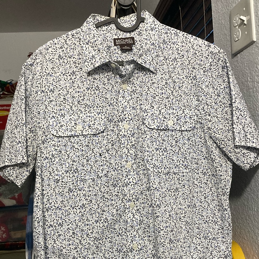 Michael Kors floral short sleeve button up